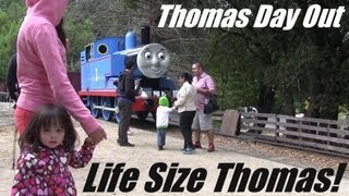 Life Size Thomas the Tank Engine at the Roaring Camp Railroads [upl. by Bibah]