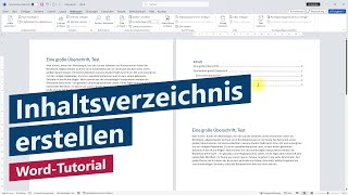 Inhaltsverzeichnis erstellen – WordTutorial für Anfänger [upl. by Wernsman]