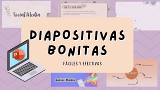 Como hacer DIAPOSITIVAS BONITAS en POWER POINT [upl. by Pani]