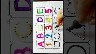 ABCD 124 1234 shapes shapes song abcd colors shorts [upl. by Anuqahs]