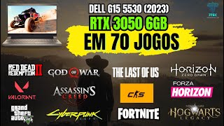 RTX 3050 6GB em 70 jogos  DELL G15 5530 2023  Core i5 13450HX de 13ªGen  16GB RAM 4800MHz [upl. by Aline142]