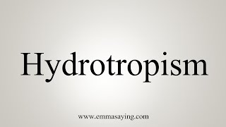 How To Say Hydrotropism [upl. by Cand]