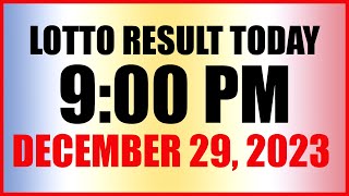 Lotto Result Today 9pm Draw December 29 2023 Swertres Ez2 Pcso [upl. by Peppy674]