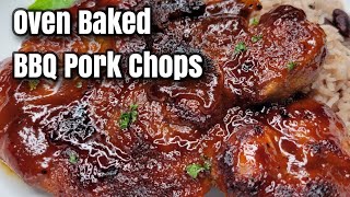 Easiest Delicious Oven Baked BBQ Pork Chops [upl. by Trinetta]