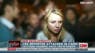 CNN CBS reporter Lara Logan attacked in Cairo [upl. by Acnalb]