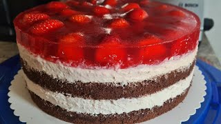 Fruchtige SchokoErdbeertorte mit QuarkMascarponecreme Einfach lecker [upl. by Jolee]