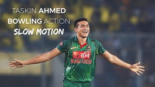 Taskin Ahmed Bowling Action Slow Motion  CricAction [upl. by Notsecnirp240]