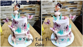 Fairy Tale Theme Cake Decoration Ideas  Butterfly Cake Decoration  Munna Chef [upl. by Leahcimrej]