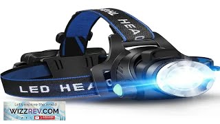 Powerful LED Headlamp Rechargeable Telescopic Zoomable Headlight Outdoor Waterproof Work Review [upl. by Shiri]