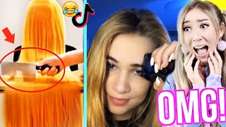 FÄRBE amp SCHNEIDE niemals heimlich DEINE HAARE von der BFF TIKTOK FAILS [upl. by Venditti]