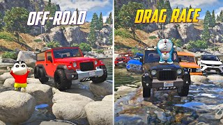 gta 5 mahindra thar 6x6 off road drag race telugu  gta 5 mahindra thar 6x6  gta 5 telugu [upl. by Radec]