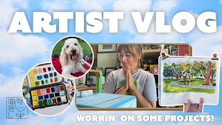 ARTIST VLOG ✨Working on some projects [upl. by Aikkin]