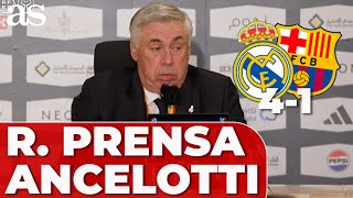 REAL MADRID 4 BARCELONA 1  ANCELOTTI RUEDA PRENSA COMPLETA VINICIUS TÍTULO MODRIC [upl. by Eiuqcaj30]