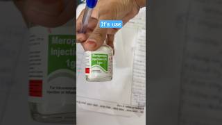 Meropenem Injection Uses in Comment nursingexam youtubeshorts [upl. by Alam]