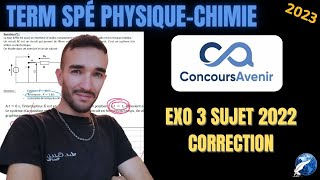 CONCOURS AVENIR 2022 PHYSIQUE CHIMIE EXERCICE 3 CIRCUIT RC CORRECTION [upl. by Ahseiyt]