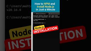 How to Intall Nodejs in Just a Minute  Npm Install  React Environment Setup  shorts codewise [upl. by Lanahtan]