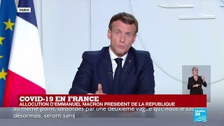 Allocution dEmmanuel Macron  quotprès de 9 000 patients seront en réanimation à la minovembrequot [upl. by Sul]