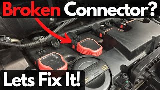 How to Remove and Replace a Broken Coil Pack Connector  Audi VW 20T 18T B6 B7 A4 S4 RS4 Gallardo [upl. by Gladys]