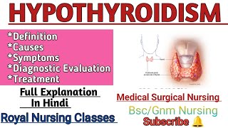 hypothyroidism in hindi I msn bsc nursing 2 nd year [upl. by Odnavres]