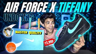 Unboxing Nike Air Force 1 X TiffanyMaster Quality🔥  Worth it  🥶 [upl. by Crandall]