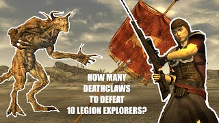 How Many Deathclaws to DEFEAT 10 Legion Explorers  Fallout New Vegas npc battles [upl. by Kcirdez]