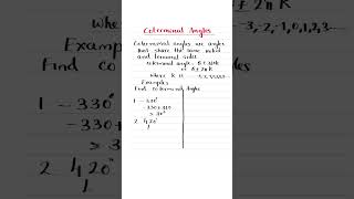 Coterminal Angles in Trigonometry [upl. by Aihtniroc]