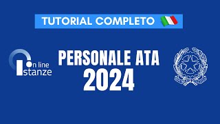 Domanda Personale ATA Terza Fascia 2024 — TUTORIAL [upl. by Randolf]