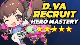 「Hero Mastery」 DVA RECRUIT HIGH SCORE 5 STARS Overwatch 2 Guide [upl. by Stace23]