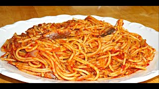 Easy Homemade Spaghetti amp Sardine Recipe [upl. by Zoarah821]