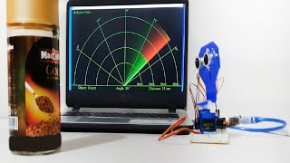 Arduino Radar Project 180 Degree Using HCSR04 Ultrasonic Sensor [upl. by Raual]