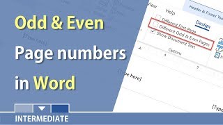 MS Word  Odd and Even Page numbers using Headers and Footers by Chris Menard [upl. by Staford521]