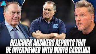 Bill Belichick Responds To Reports He Is Interested In North Carolinas Head Coaching Job [upl. by Esenahs]