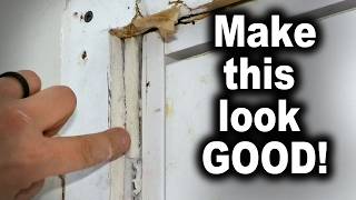 Door Jamb Not Flush with Wall How to Install Extension Jamb and Trim [upl. by Debbee239]