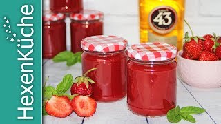 Erdbeer Vanille Marmelade mit Likör 43  Thermomix TM5 Rezept [upl. by Nies]