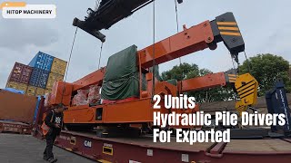 2 Units High Efficiency Hydraulic Pile Drivers For Exported [upl. by Dnallor]