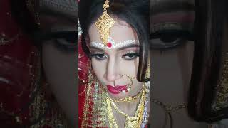 Real Bride look ❤️✨ bengaliweddinglook makeupartist love lovesongliricys bengaliweddingmakeup [upl. by Orferd]