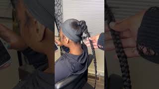 Braided ponytail😍😍hairstyle hairtutorial ponytail braidedhairstyles braidedponytail [upl. by Drye]