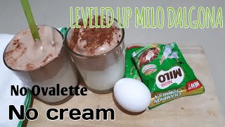 DALGONA MILO  DALGONA MILO WITHOUT OVALETTE and WHIP CREAM  DALGONA USING EGGWHITES  REGILYN [upl. by Nnaesor]