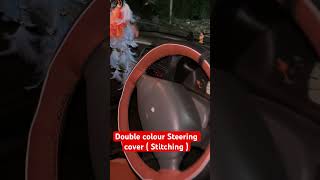 Double colour steering cover in stitching shorts viralshort explore modified [upl. by Htiekel]