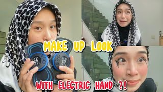 MAKEUP CHANLLENGE MENGGUNAKAN ELECTRIC HAND [upl. by Elolcin486]