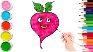 How To Draw Pink Potato Drawing Painting amp Coloring For Kids and Toddlers 🐋🌈🎨 [upl. by Einegue143]