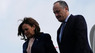 VP Kamala Harris touches down in Philadelphia after Tim Walz was named running mate [upl. by Elletsirk]