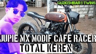 JUPITER MX 135 MODIFIKASI CAFE RACER  modif cafe racer tracker [upl. by Eltsryk]