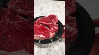 T Bone Steak prep for BBQ 🇨🇦🥩 steak bbq foodprep [upl. by Eirollam]