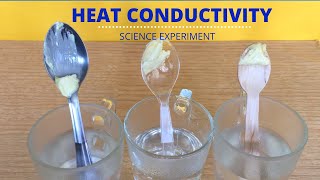 HEAT CONDUCTIVITY  Heat Conduction  Science Experiment  Butter on Spoon  Conductor  Insulator [upl. by Kcajyllib]