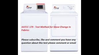 AATCC 179  Test Method for Skew Change in Fabrics [upl. by Esiralc]