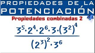 Propiedades de la potenciación  Propiedades combinadas  Ejemplo 2 [upl. by Huskamp]