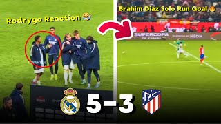 Rodrygo Funny Reaction To Brahim Diaz Goal Real Madrid Vs Atletico Madrid 53 [upl. by Irbmac]