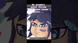 My graphic novel manga comic filled with cute anime girls Meme animeart digitalart indiecomics [upl. by Wildon214]