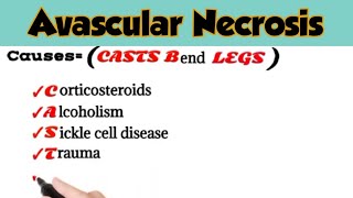 Avascular necrosis  avascular necrosis of femoral head  medicalmnemonics786 [upl. by Ketchan]